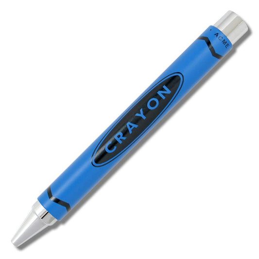 ACME Chrome Blue Crayon by Adrian Olabuenaga Retractable Rollerball Pen