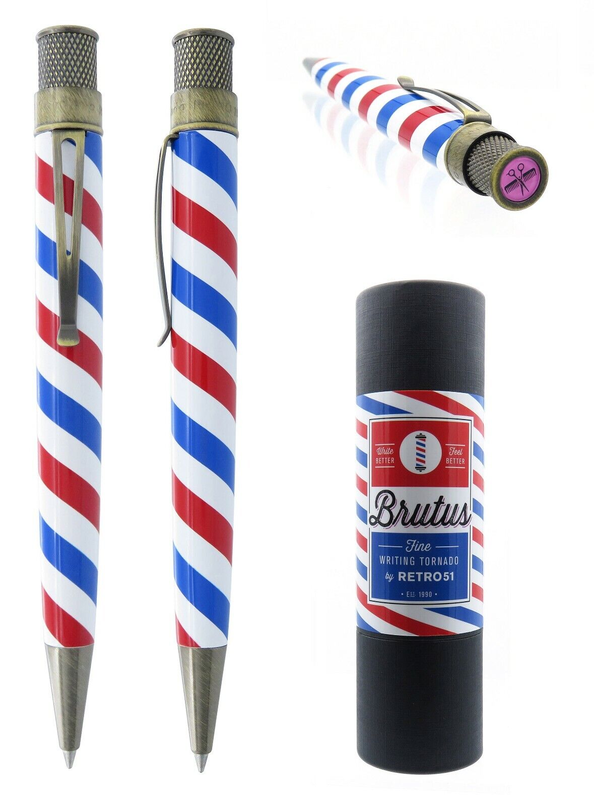 RETRO 51 Pen "BRUTUS" (BARBER)  ROLLERBALL - FOR YOUR HARICUTTER!