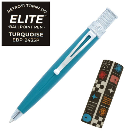 Retro 51 "Turquoise" Elite Tornado Ballpoint Pen - New, Sealed