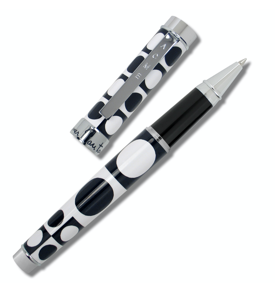 ACME Studio VERNER PANTON “Geometri Black & White” Roller Ball Pen  NEW