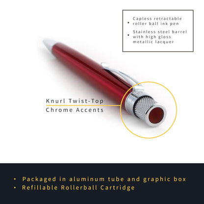 Retro 1951 Tornado™ Classic Lacquer Rollerball Pen - Red