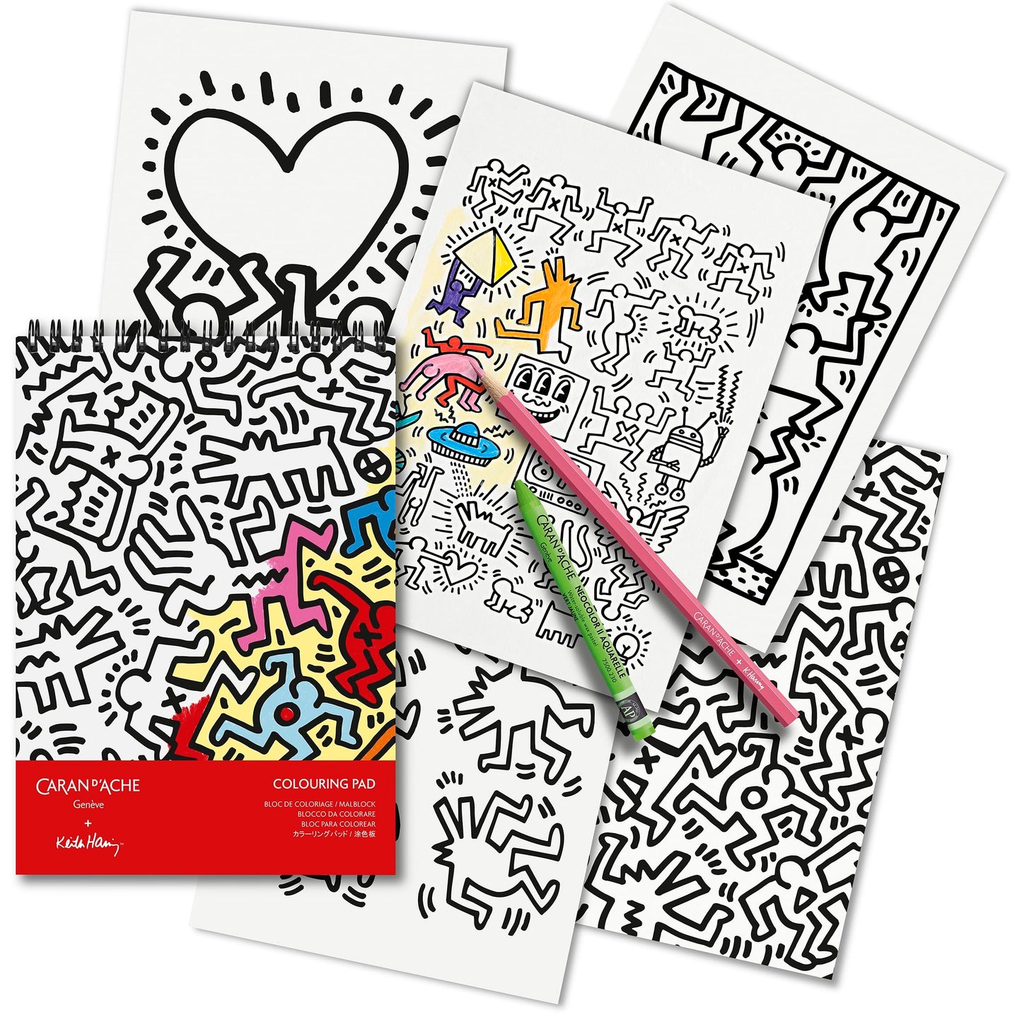 Caran D'Ache "Keith Haring Colour Pad" Book - NEW