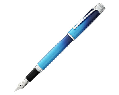 Retro 51 Blue Lagoon Fountain Pen Medium Nib New Open Tube