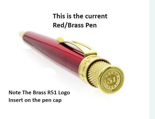 Retro 51 Japanese Red Gold Rollerball Pen New Orginal Open Tube VRR-G1308