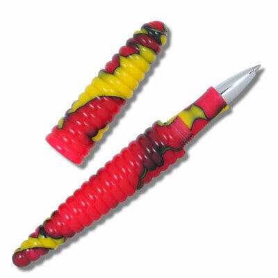 ACME Studio "Rings Yellow/Red" Roller Ball Pen by HAUSMANN -  NEW