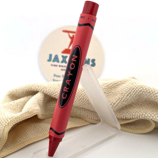 ACME Studios' "Crayon - Red" Retract Rollerball Pen by ADRIAN OLABUENAGA