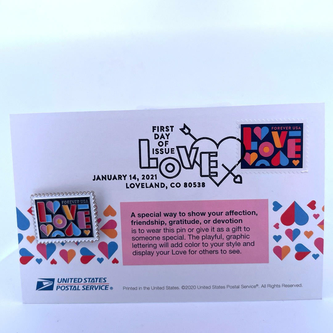 USPS "Love 2021" Forever First Day Cover & Pen Set - NEW