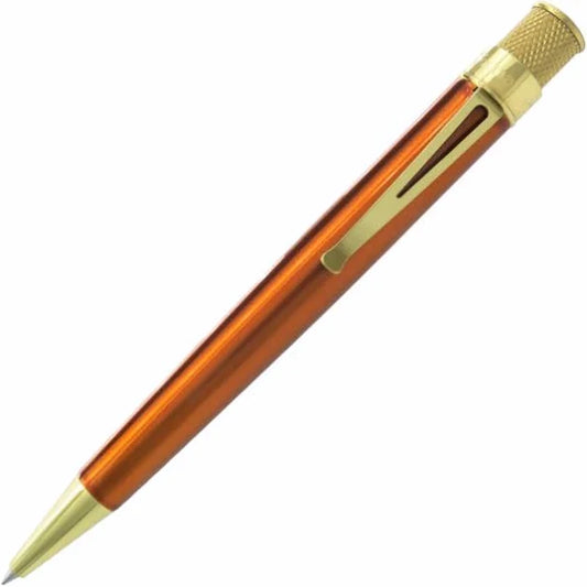 Retro 51 Orange Pen with Brass Trim - New and Sealed